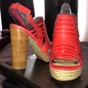 Luxury Rebel Coral Red Sandal